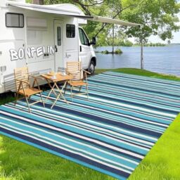 Garvee Reversible Outdoor Rug - Modern Geometric Design, Waterproof & Easy Care, UV-Resistant, Perfect for Garden, Patio, Camping, Balcony - 274 x 549 cm