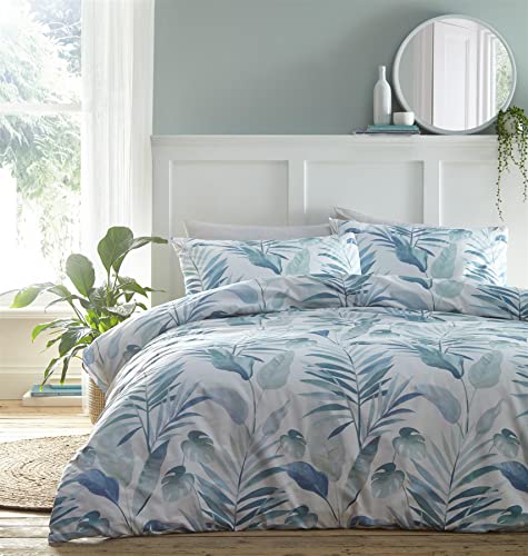 Portfolio Duvet Cover Set, Cotton, Blue, Super King