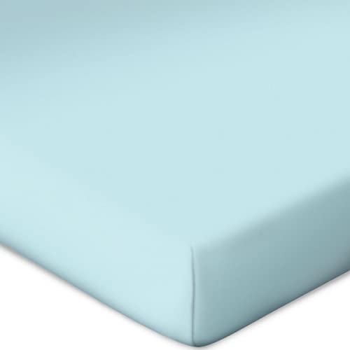 Bassetti 650 9239368 Fitted Sheet Cotton/Elastane 140 x 200 cm / 160 x 220 cm Ice Blue