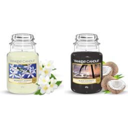 Yankee Candle Scented Candle, Midnight Jasmine Large Jar Candle, Long Burning Candles &, Scented Candle, Black Coconut Large Jar Candle, Burn Time: Up to 150 Hours