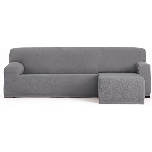 ECOMMERC3 Chaiselong - Universal and Versatile Chaiselong Short Arm Sofa Cover - Grey Protector Easy to Install for Back, Seat and Arms