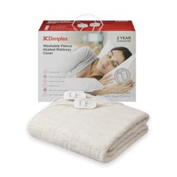 Dimplex Heated Fleece Mattress Cover, Dual Control, Machine Washable - King