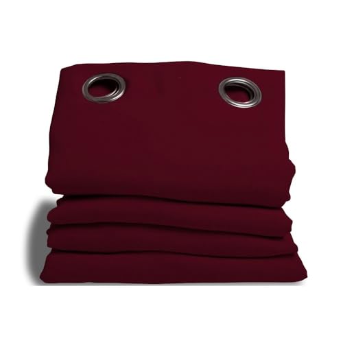 moondream HM6902047 Noise insulation/Blackout/Thermal Curtain 145 x 260 cm Cotton, Cotton, garnet, 260x145 cm