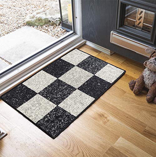 Havana Washable Non-Slip Kitchen Floor Mat, Square, Black, 120x160cm