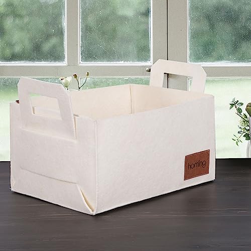 WELL HOME MOBILIARIO & DECORACI??N Cream Organiser Basket with Handles