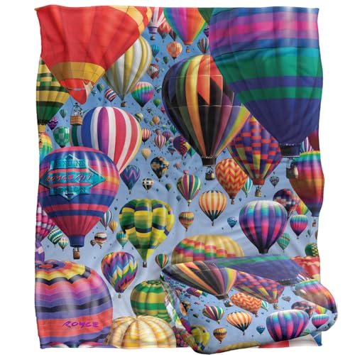 Jq Licensing - Royce Mcclure Hot Air Balloon Sky Silky Touch Super Soft Throw Blanket 152 X 127 Cm