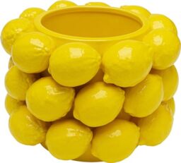 Kare Design Vase Lemon Juice, Yellow, Porcelain, Modern Kitchen Décor