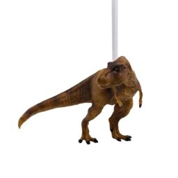 Hallmark Rexy the T-REX Hanging Ornament, Jurassic Park Plastic Tree Decoration, Gifts for Christmas, Green With Gold Accents