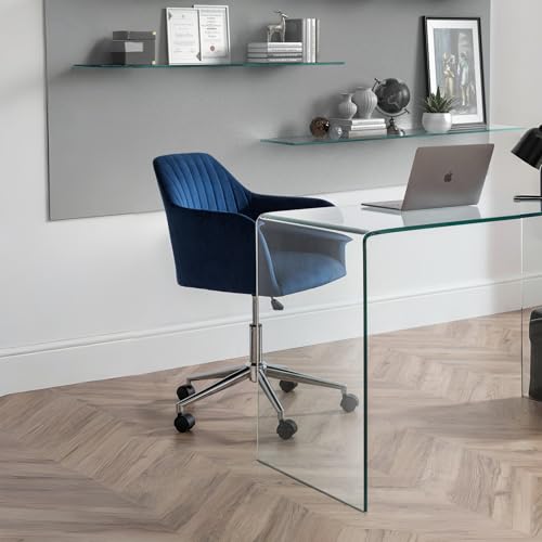 Julian Bowen Kahlo Office Chair - Blue & Chrome Chairs