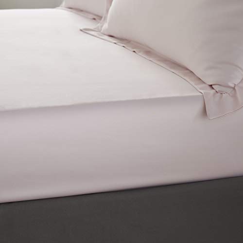 Catherine Lansfield Silky Soft Satin Single Fitted Sheet Blush Pink