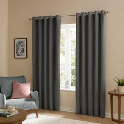 furn. The Ultimate Velvet Blackout Eyelet Curtains (Grey-168x183cm)
