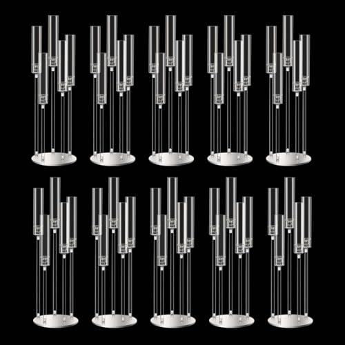 35inch 10pcs Acrylic Candelabra Centerpieces for Tables 5 Arms Wedding centerpieces for Decorations