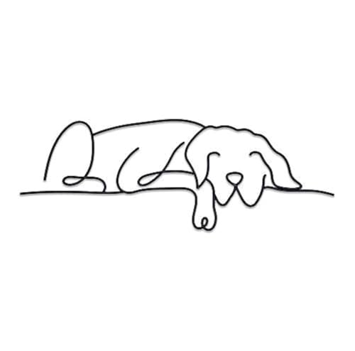 Matani Metal Dog Wall Decor - Minimalist Room & Living Room Wall Decor (Sleeping Labrador)