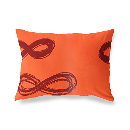 Bonamaison Decorative Cushion Cover Orange & Bordeux, Throw Pillow Covers, Home Decorative Pillowcases for Livingroom, Sofa, Bedroom, Size: 35x50 Cm - Designed and Manufactured in Turkey