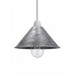 18cm Modern Brushed Silver Metal Light Shade, Easy Fit