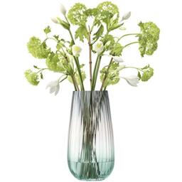 LSA International Dusk Vase H28cm Green/Grey- 1 Unit - Mouthblown & Handmade Glass - DU10