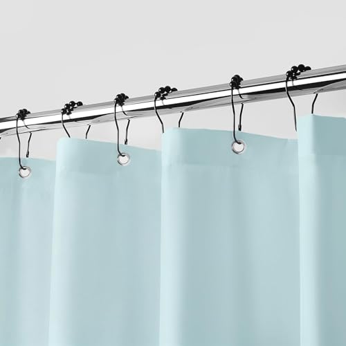 "downluxe Waterproof Fabric Shower Curtain Liner, Soft Cloth Shower Liner with 3 Magnets, Machine Washable & Hotel Quality Bathroom Curtain, 70"" W x 72"" L, Blue"