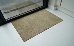 Serdim Rugs Anti-Slip, Washable, Tufted Door Mat, Beige, 50x80cm