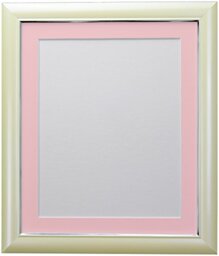 FRAMES BY POST Soda Picture Photo Frame, Plastic, Cream with Pink Mount, 30 x 24 Image Size 24 x 18 Inch