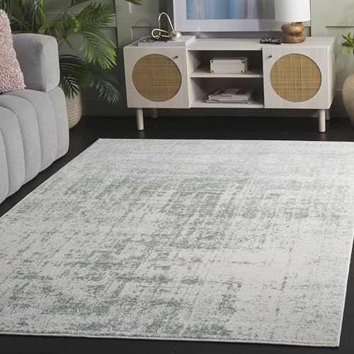 Safavieh Contemporary Rug for Living Room, Dining Room, Bedroom - Adirondack Collection, Short Pile, in Beige and Sage, 200 X 300 cm