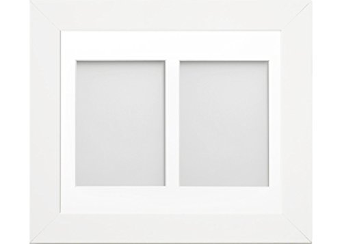 Frame Company Watson White Multi-Aperture Photo Frame with Mount, 12x10 for 7x5 (x2) * Choice of Frame Colour and Mount Design* NEW