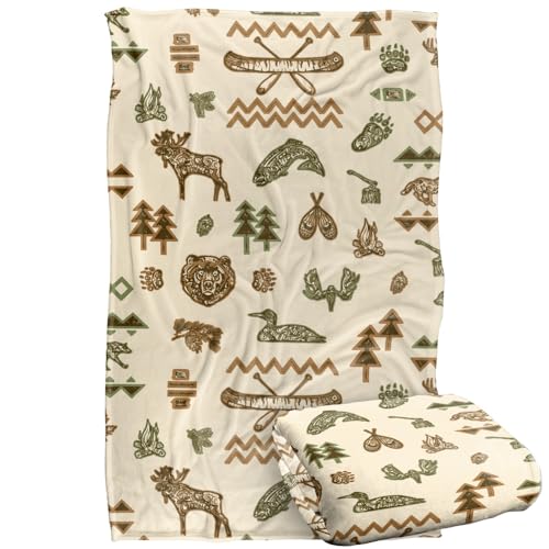 Jq Licensing Lodge Cabin Silky Touch Super Soft Throw Blanket 91 x 147 Cm