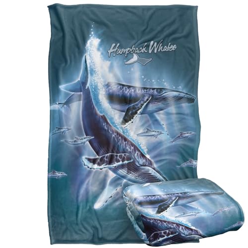 Jq Licensing Humback Whales Silky Touch Super Soft Throw Blanket 91 x 147 Cm