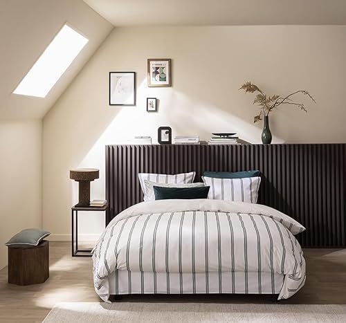 Printed Cotton Percale Duvet Cover, Sketch, 240 x 220 cm, ESSIX