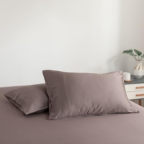 Bella Coterie - Luxury Bamboo Viscose Standard Size Pillowcase Set - Organically Grown - Cooling For Hot Sleepers - Ultra Soft - Hypoallergenic - 2 Pillowcases [Mocha]