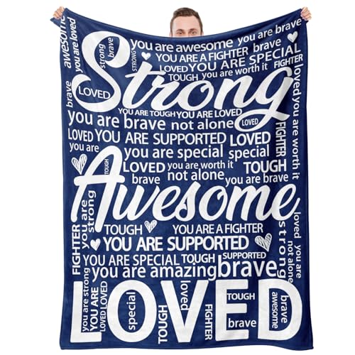 Hakumata Blanket Gifts for Women Men - Get Well Blanket, Inspirational Gifts for Him Her, Feel Better After Surgery Present, Thinking of You Gift for Boyriend Dad Husband 60'' x 50''