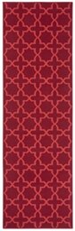 Hanse Home Glam Rug Runner 80 x 400 cm - Soft Short Pile Rug Geometric Design Runner for Hallway, Bedroom, Children's Room, Bathroom, Living Room, Kitchen, Decorative Runner - Red