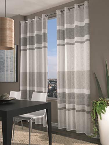 Home Collection FAS116 Curtain Band, Polyester, Natural, 140x290 cm