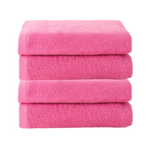 Top Towel Plus Set of 4 Bath Towels and Washbasin 100% Cotton - Soft, Absorbent and Durable Towels 50 x 100 cm - Ideal Set for Modern Bathroom