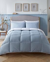 Night Lark Coverless Duvet 4.5 Tog Gingham - Blue, Single