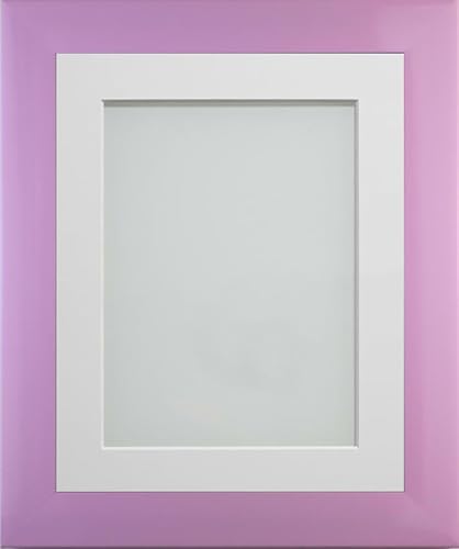 Frame Company Candy Range Peony Picture Photo Frames with White Mount, 8x6 for 5x3 *Choice of Sizes and Colours* Fitted with Real Glass