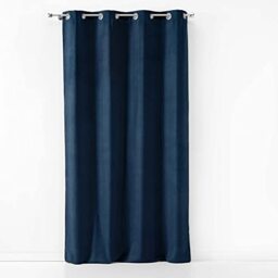 Douceur d'Interieur 140 x 240 cm Metal Eyelet Curtains, Blue