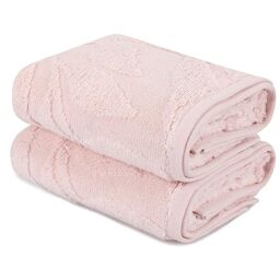 WELL HOME MOBILIARIO & DECORACIÓN Hand Towel Set (2 Piece) Powder Pink