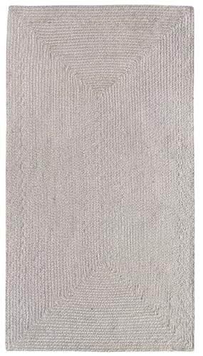 HAMID Nansa Indoor/Outdoor Recycled Pet Rug – Washable and Waterproof – Ecological and Sustainable – Ideal for Terrace, Garden or Living Room (110 x 60 cm, Silver)