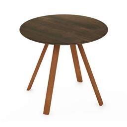 Furinno REDANG Outdoor 4-Leg Round Smart Top Table, Black Walnut