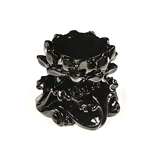 OmyLens Lotus Crystal Ball Stand Sphere Display, Natural Healing Feng Shui Glass Orb Holder Base Statue Decoration, for 60mm-100mm Sphere