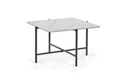 Julian Bowen Siena White Marbled Sintered Stone Square Coffee Table