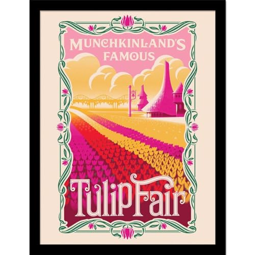 WICKED Munchkinland Collectors Print Framed - Broadway Memorabilia, Framed Art Print of Iconic Scene, Home Decor for Wicked Musical Enthusiasts, Wall Decor Collectible