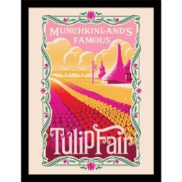 WICKED Munchkinland Collectors Print Framed - Broadway Memorabilia, Framed Art Print of Iconic Scene, Home Decor for Wicked Musical Enthusiasts, Wall Decor Collectible