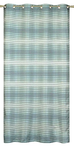 HomeMaison Curtain Jacquard Stripe, Polyester, blue, 240x140 cm