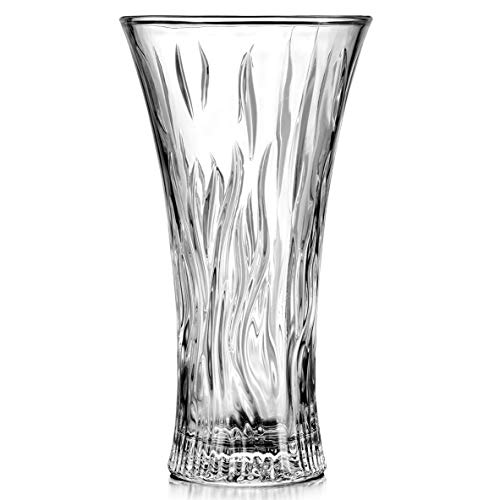 "Vase 12"" Flower Vases, Tall Crystal Glass Vase, Clear Lead-Free Glass Vase for Flowers, Large Glass Vases for Living Room, Dining Table Centerpieces Decor"