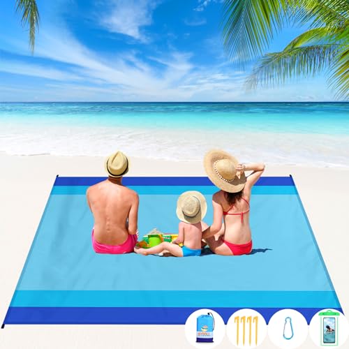 BYDOLL Beach Blanket Waterproof Sandproof 10'??9' 1-8 Adults Oversized Lightweight Large Picnic Mat Waterproof Sandproof Blanket for Beach Camping Hiking Travel