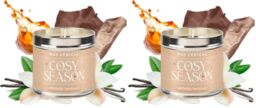 Wax Lyrical Smoked Vanilla Candle Tin - Sophisticated Gourmand Aroma - Grown up Vanilla Fragrance - Up to 35 Hours, Brown (Pack of 2)