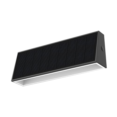 Velamp 700 Lumen LED Solar Outdoor Light, Up & Down Wall Lamp with Dusk to Dawn Sensor, IP44 Waterproof Solar Lamp. for Gardens, terraces, and Balconies.