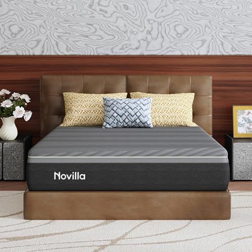 Novilla Coolmax Mattress, 90 x 200 cm, 7-Zone Gel & Greentea Memory Foam, Cold Foam Mattress, with Cooling Fabric, H3 and H4 Medium Firm, 30 cm Height, Oeko-Tex Certified Breathable Washable Cover
