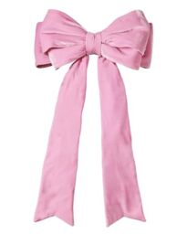 Extra Large Pink Velvet Bow Christmas Tree Topper, Big Pink Bow Decoration